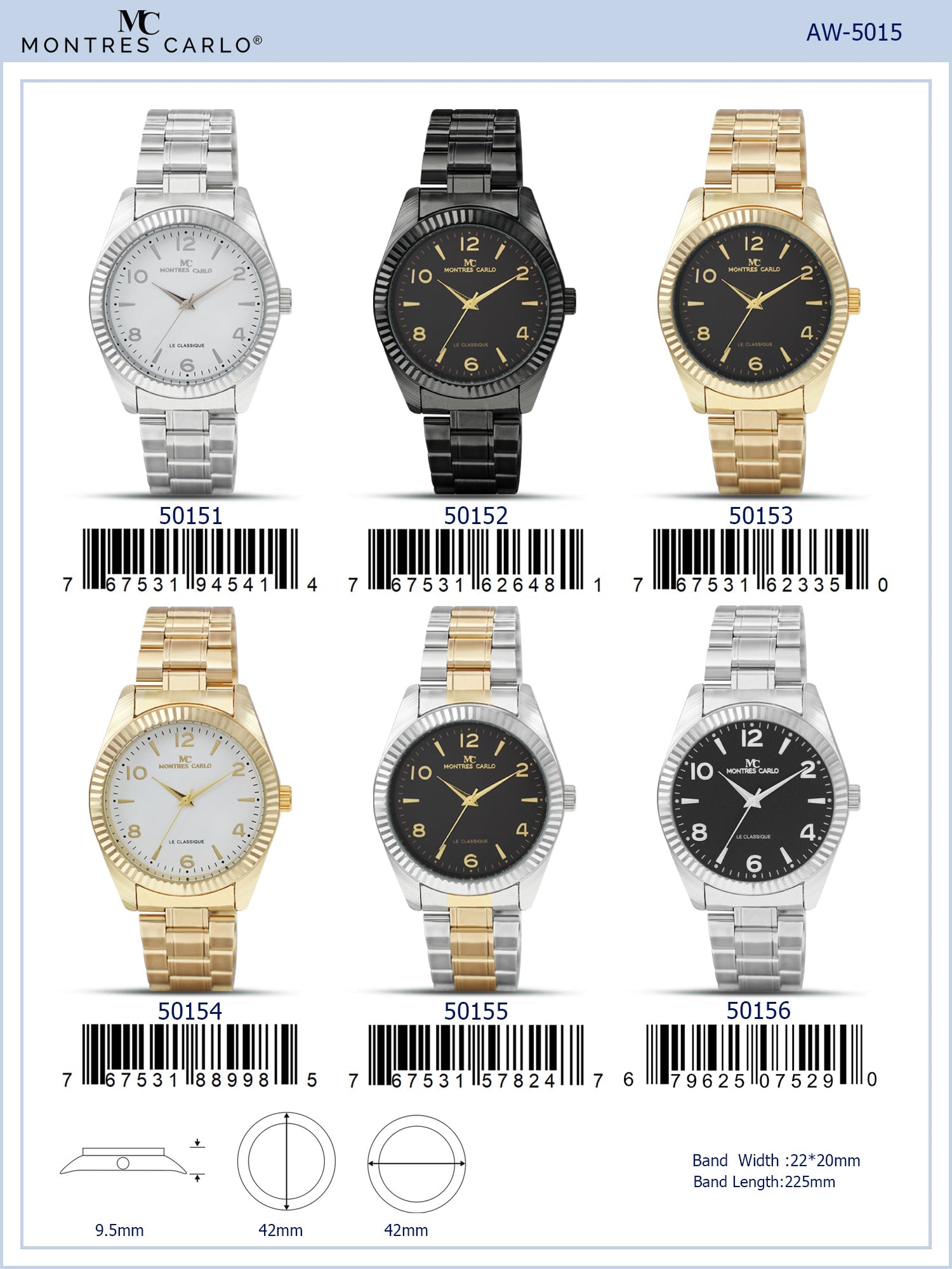 5015 - Metal Band Watch