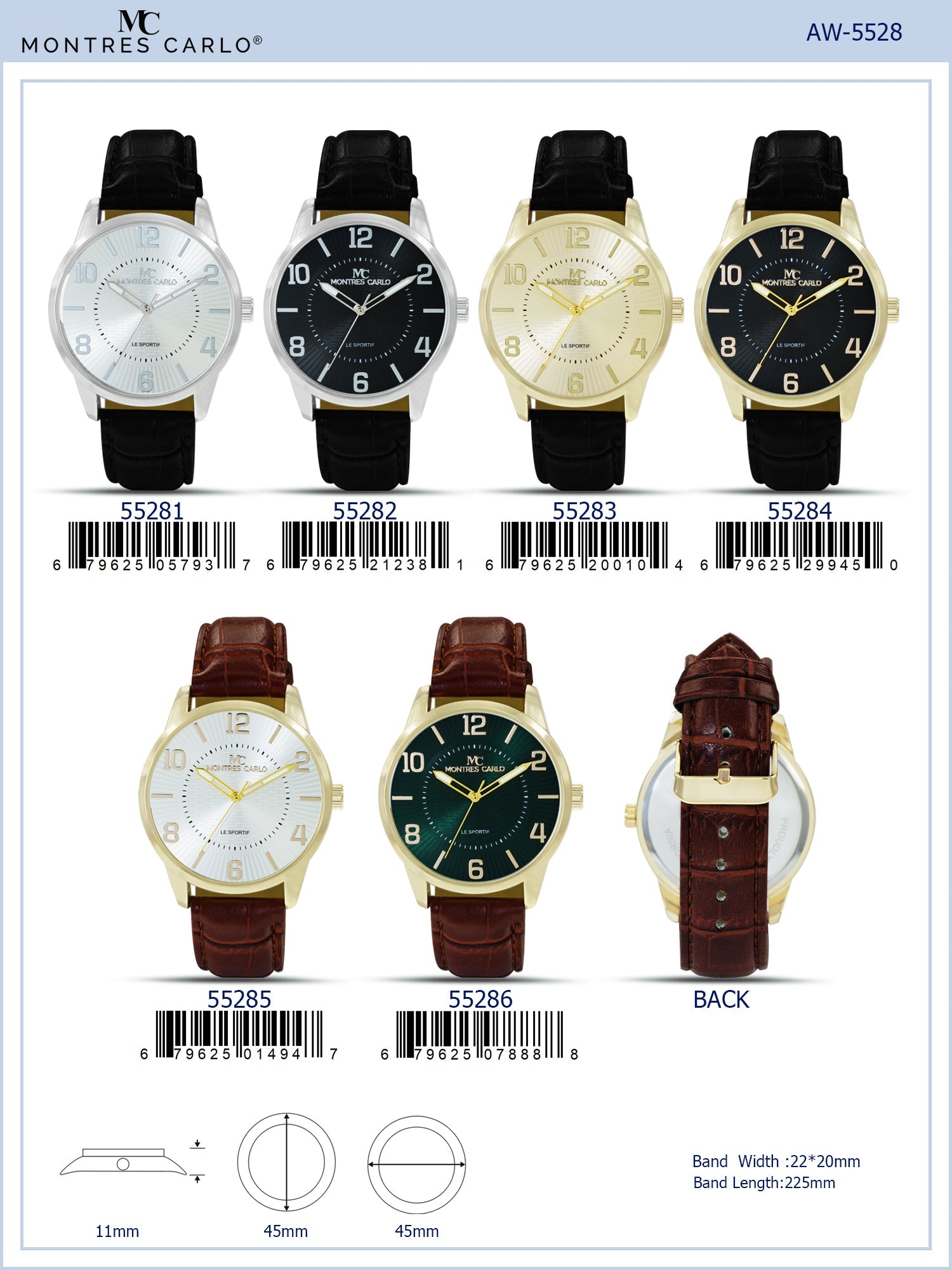 5528 - Vegan Leather Band Watch