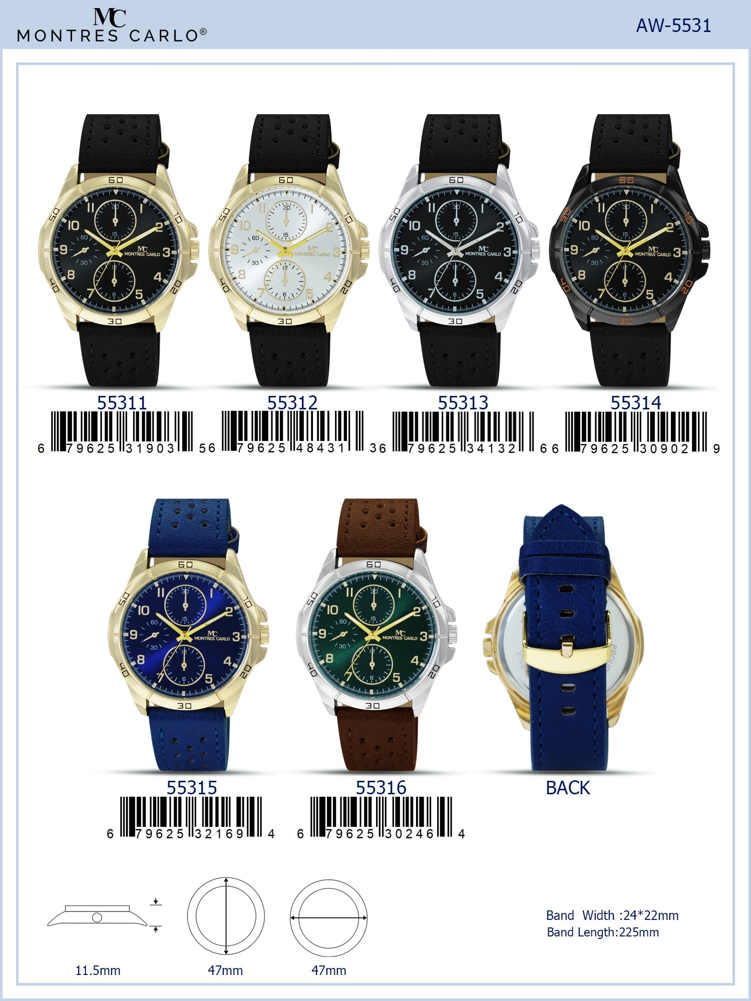 5531 - Vegan Leather Band Watch