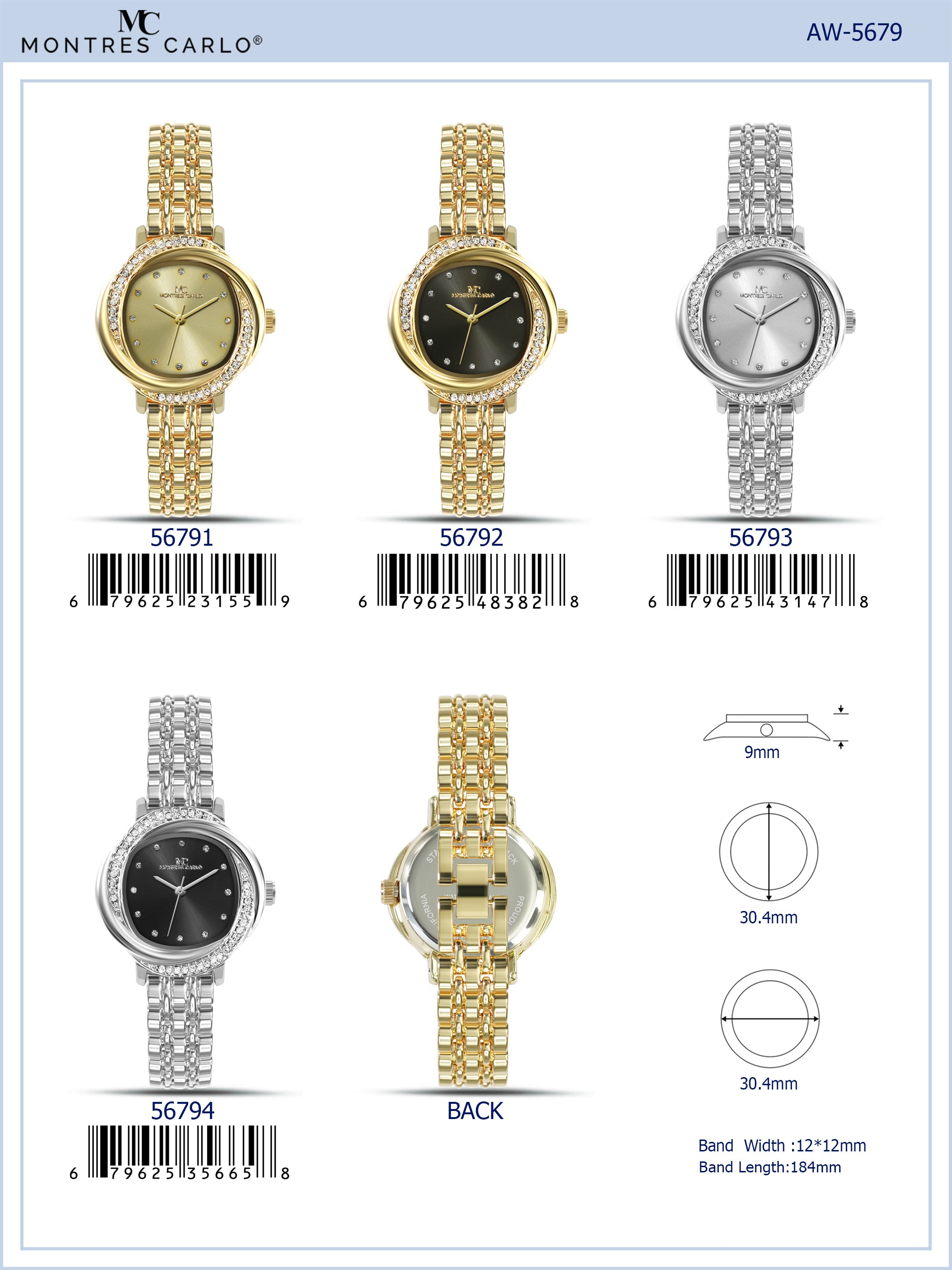 5679-Montres Carlo Bracelet Watch