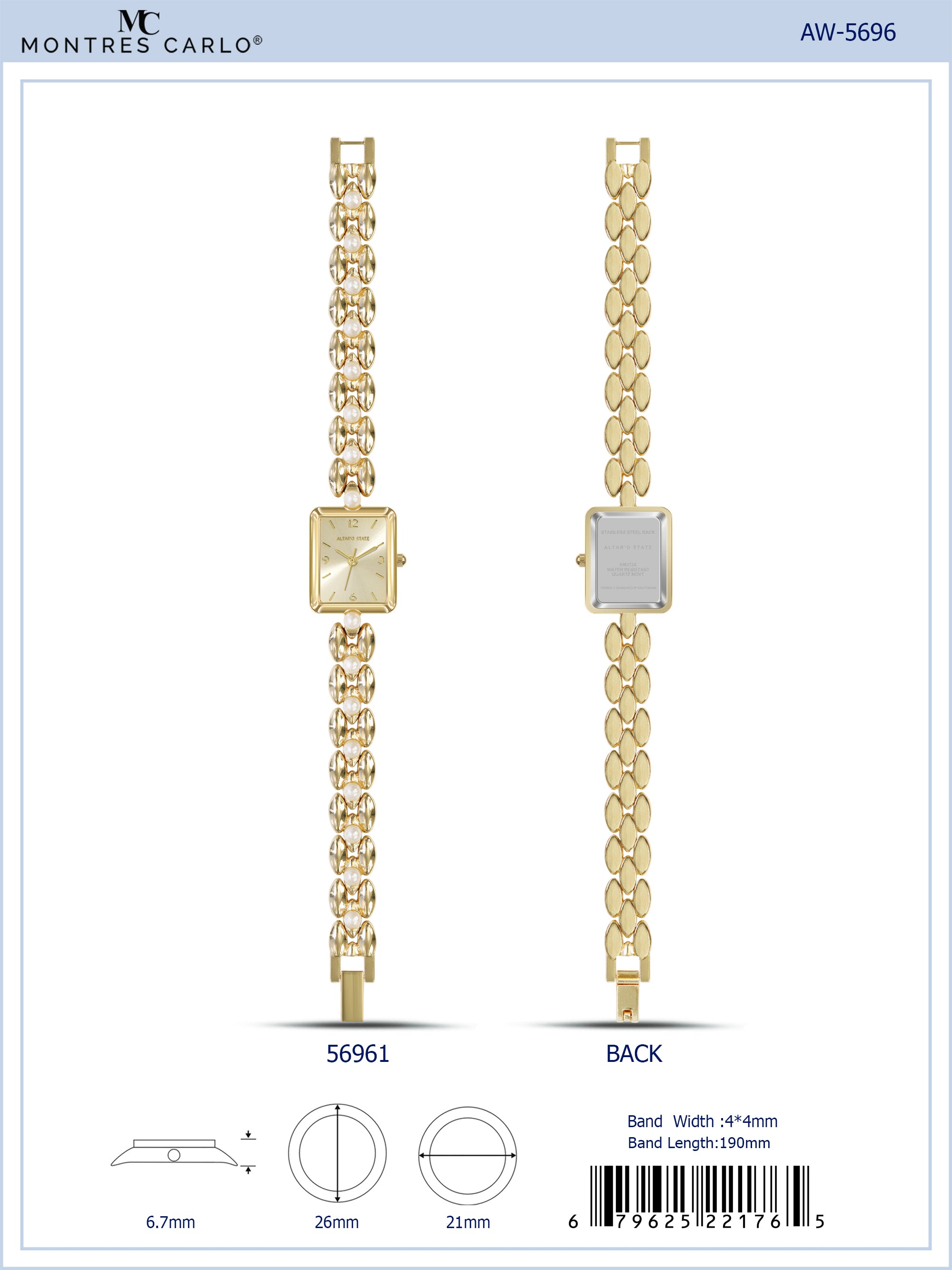 5696-Montres Carlo Bracelet Watch