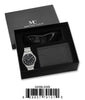 44098-Black/Gold Metal Band watch, Card Clip, Polarized Sunglass in G-2028 Gift Box