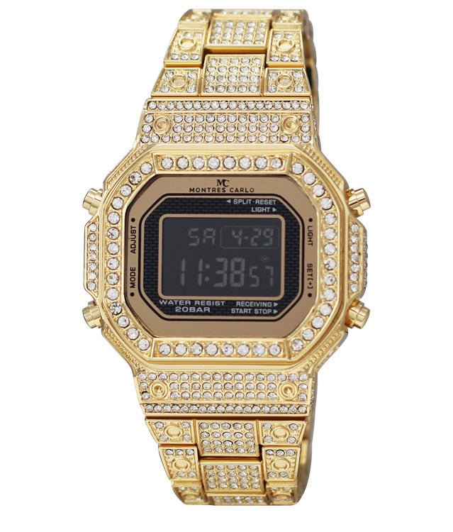 5062 Iced Digital Watch Montres Carlo