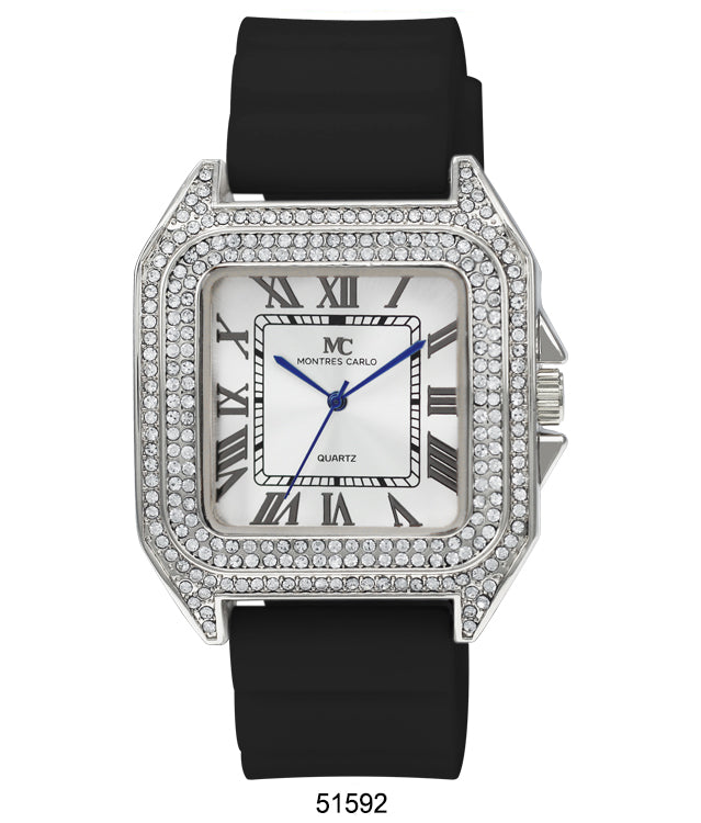 5159 - Iced Out Silicone Watch