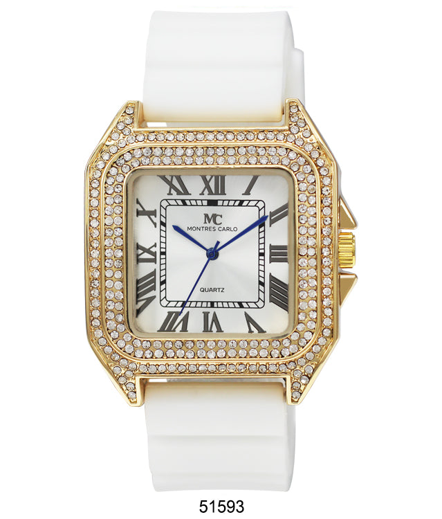 5159 - Iced Out Silicone Watch