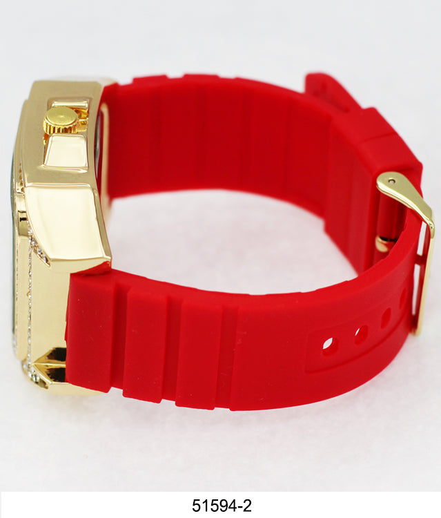 5159 - Iced Out Silicone Watch