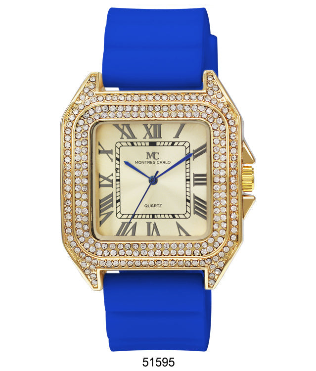 5159 - Iced Out Silicone Watch