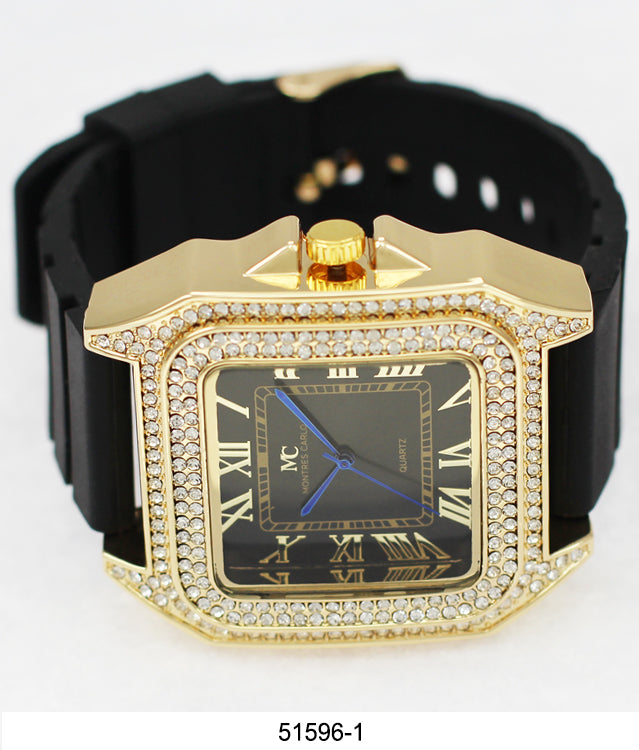 5159 - Iced Out Silicone Watch
