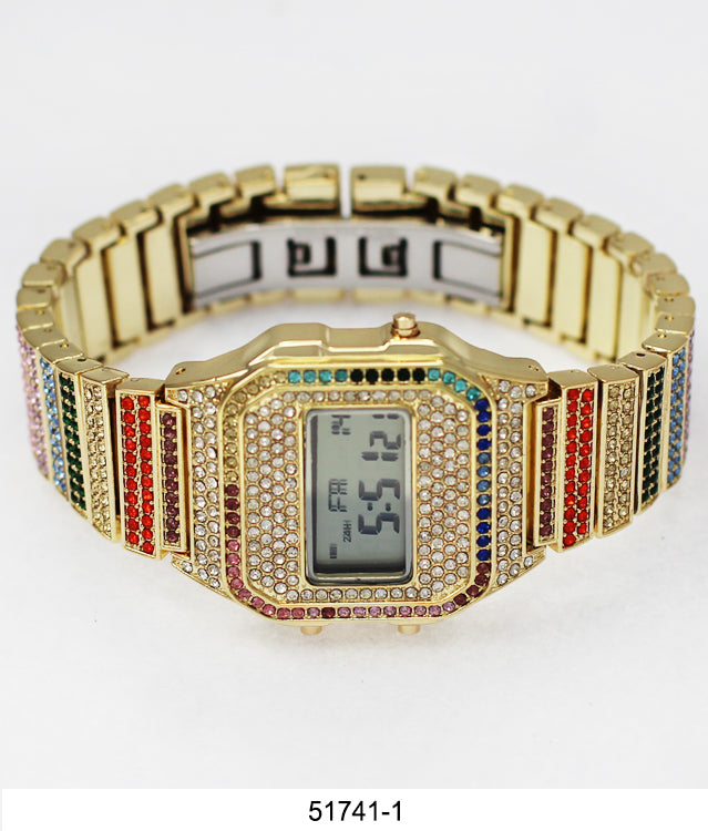 5174 - Iced Retro LCD Watch