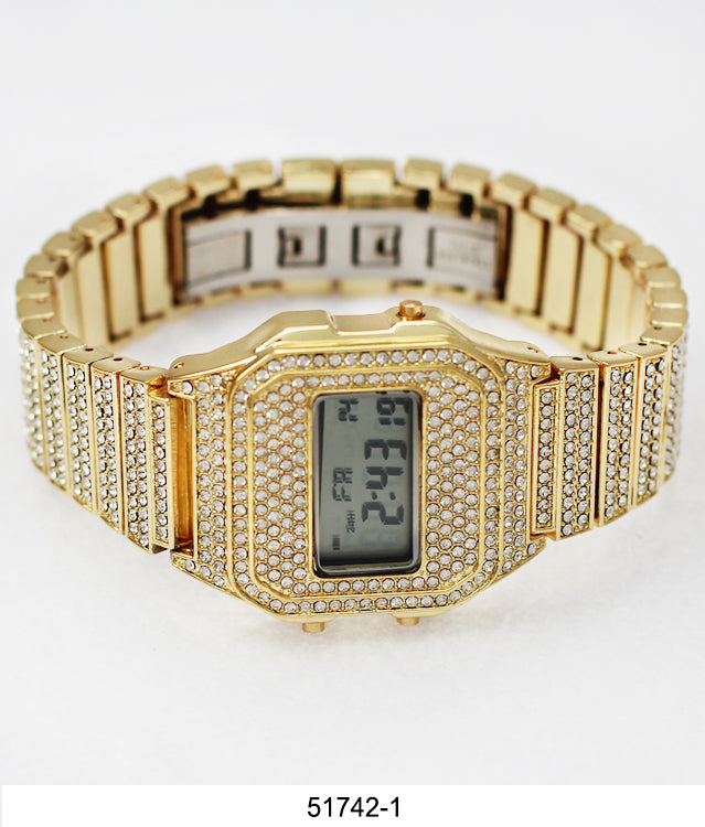 5174 - Iced Retro LCD Watch