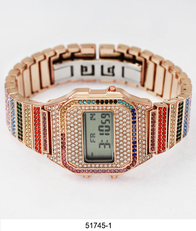 5174 - Iced Retro LCD Watch