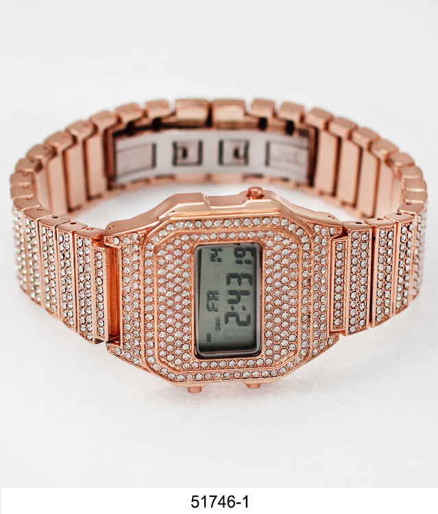 5174 - Iced Retro LCD Watch