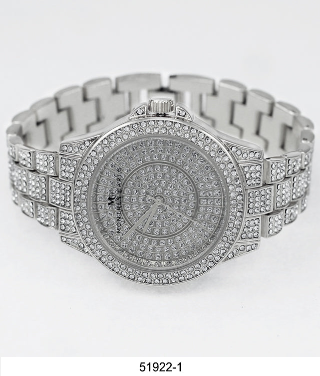 5192 - Boxed Ice Metal Band Watch with Chain