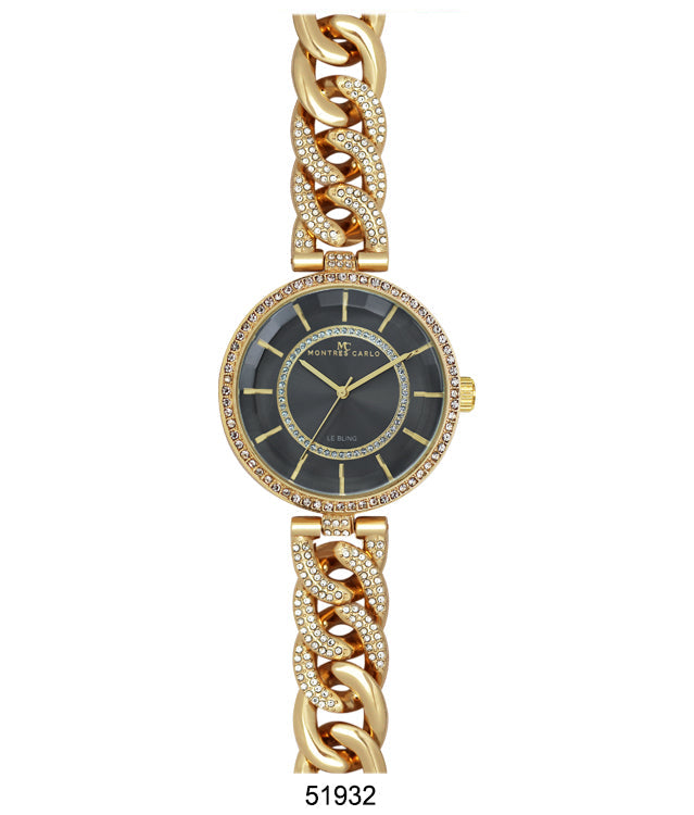 5193 - Boxed Ice Metal Bracelet Watch with Chain