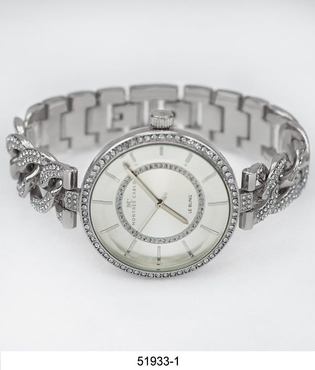5193 - Boxed Ice Metal Bracelet Watch with Chain