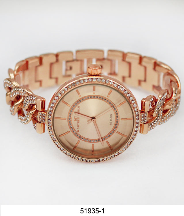 5193 - Boxed Ice Metal Bracelet Watch with Chain