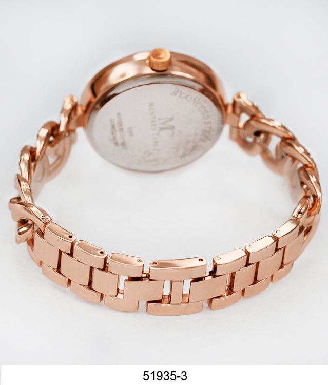 5193 - Boxed Ice Metal Bracelet Watch with Chain