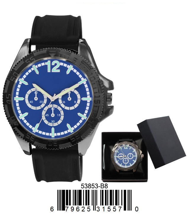 5385-B8-Gift Boxed Rubbber Strap Watch