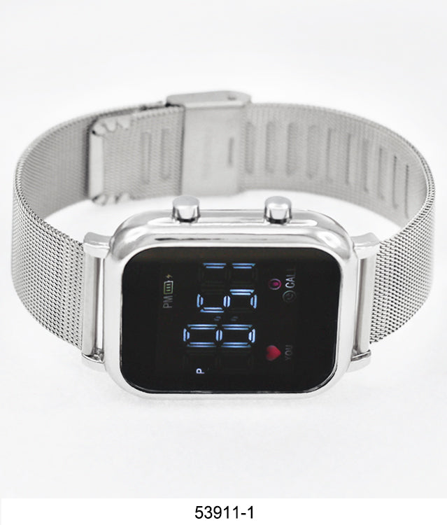 5391 - Montres Carlo LED Mesh Band Watch