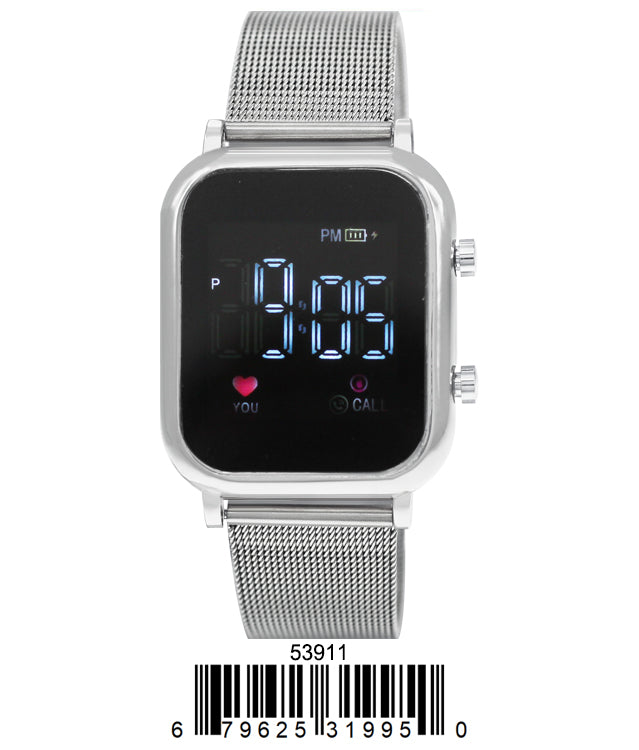 5391 - Montres Carlo LED Mesh Band Watch