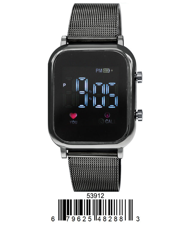 5391 - Montres Carlo LED Mesh Band Watch