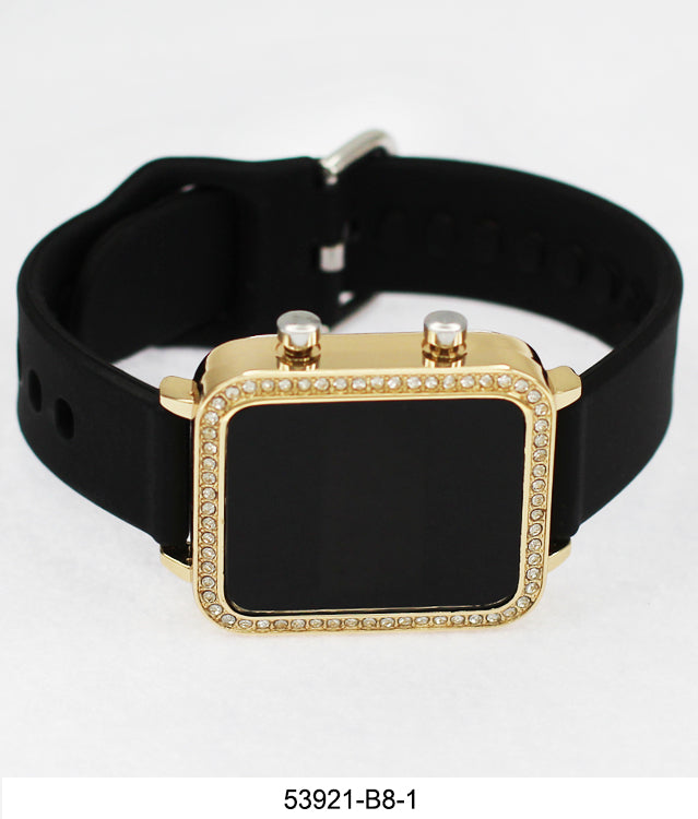 5392 - B8 - Boxed Montres Carlo LED Silicone Band Watch