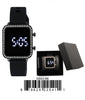 5392 - B8 - Boxed Montres Carlo LED Silicone Band Watch