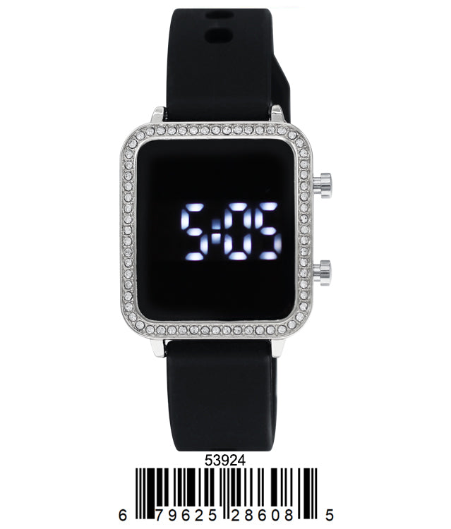 5392 - Montres Carlo LED Silicon Band Watch