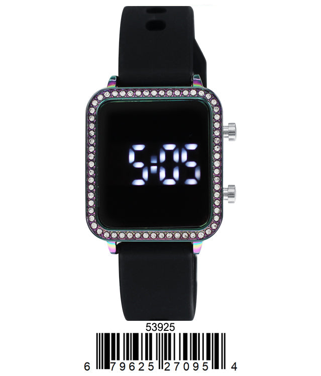 5392 - Montres Carlo LED Silicone Band Watch