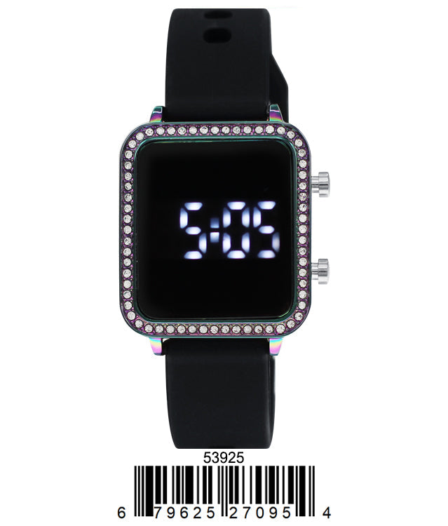 5392 - Montres Carlo LED Silicon Band Watch