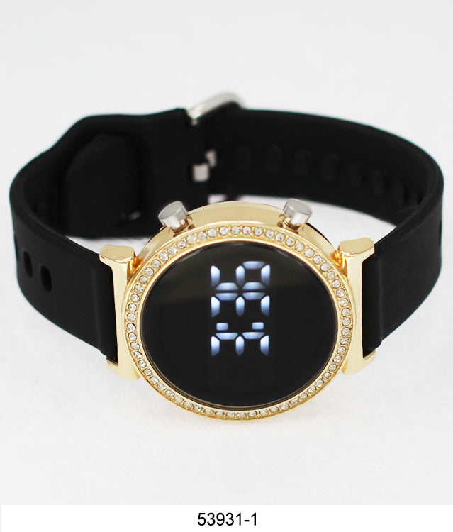 5393 - Montres Carlo LED Silicon Band Watch