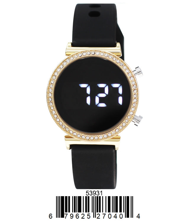 5393 - Montres Carlo LED Silicone Band Watch