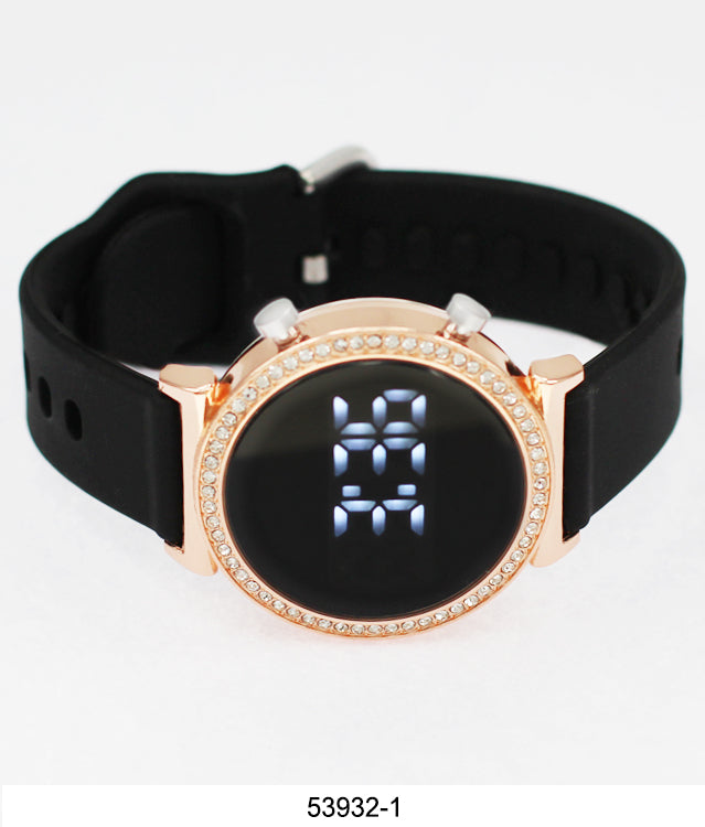 5393 - Montres Carlo LED Silicon Band Watch