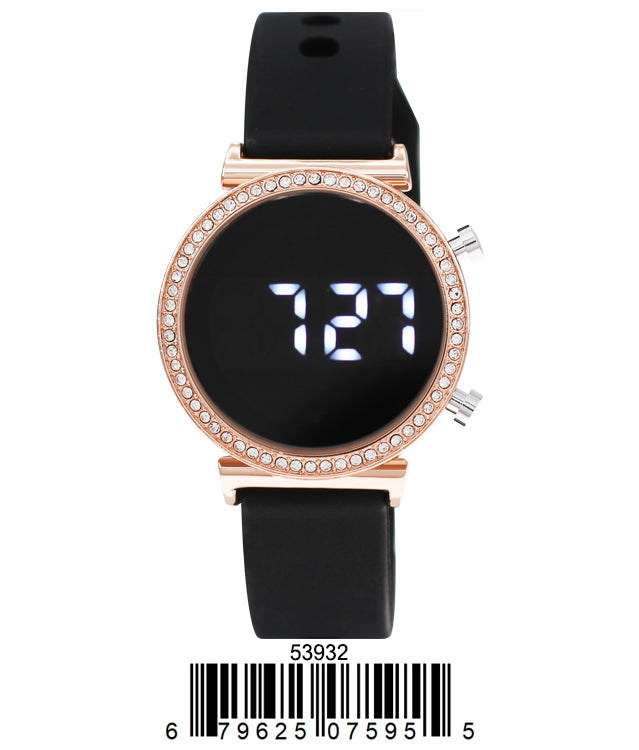 5393 - Montres Carlo LED Silicone Band Watch