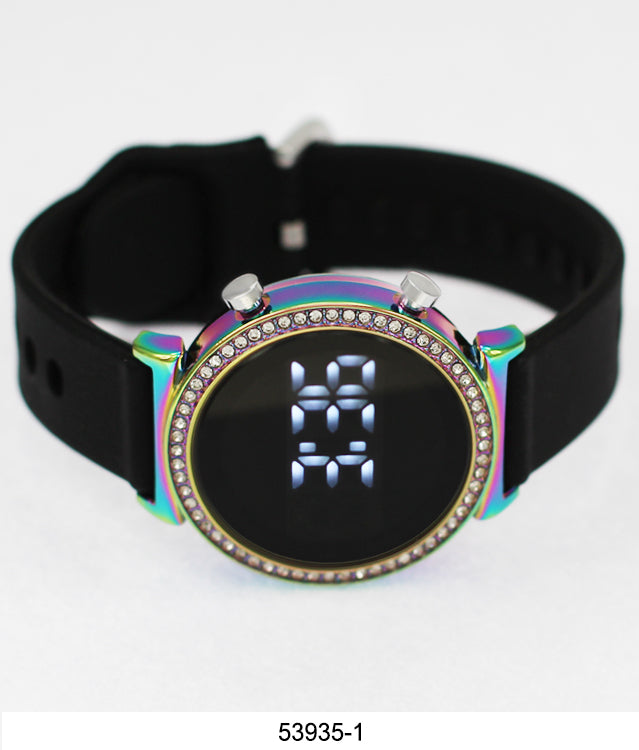 5393 - Montres Carlo LED Silicone Band Watch