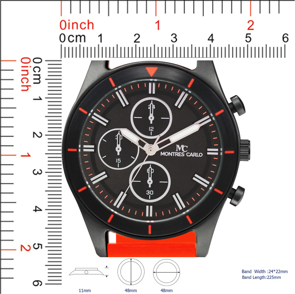 5397 - Montres Carlo Watch with Silicone Band