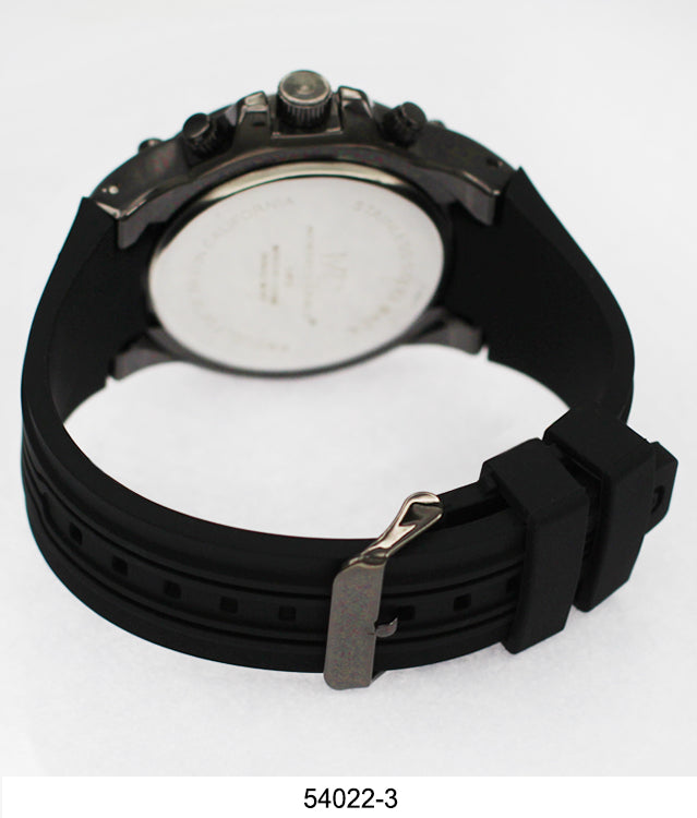5402-Boxed Montres Carlo Silicone Band Watch With Dog Tag And Necklace