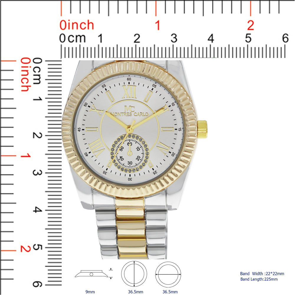 5413-Montres Carlo Metal Band Watch