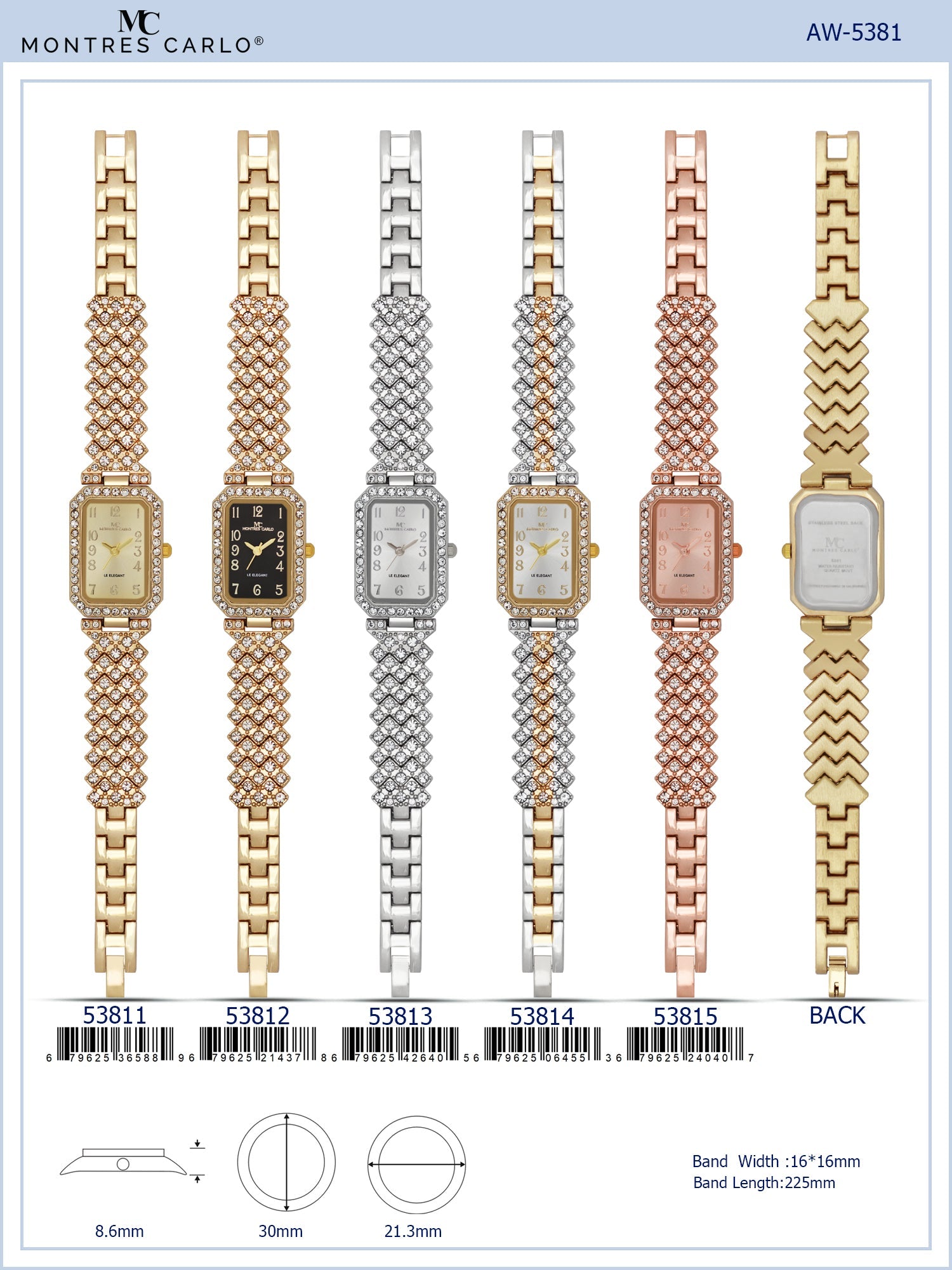 5381-Montres Carlo Bracelet Watch